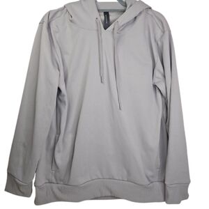 Mondetta Gray Long Sleeves Women Hooded sweather Pockets Atletic Hoodies Size L